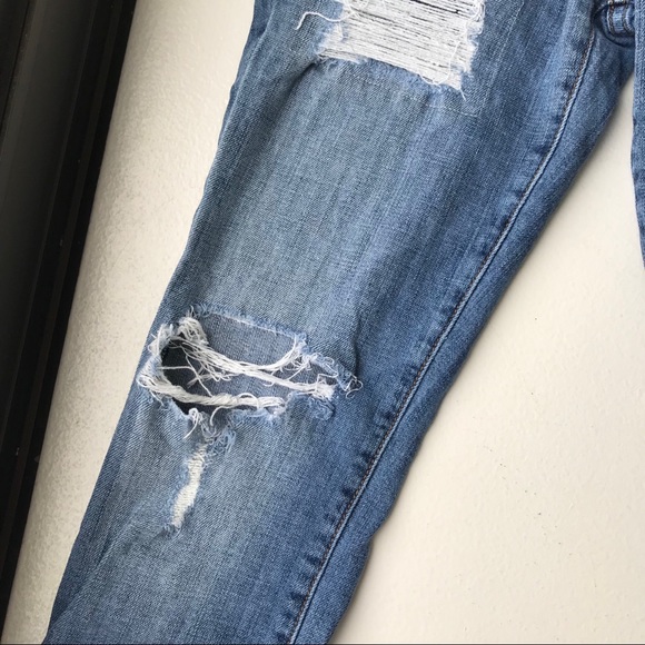 Current/Elliot Ripped Patchwork Slim Jeans - Picture 4 of 6